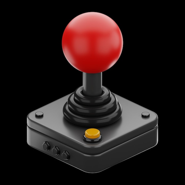 Icona del controller del joystick della console di gioco Premium rendering 3d su sfondo isolato