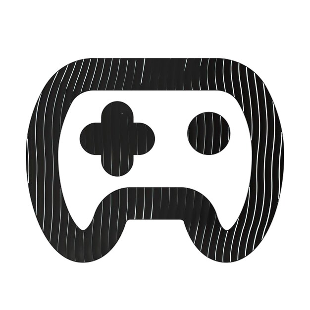 icona del gamepad linea bianca nera consistenza