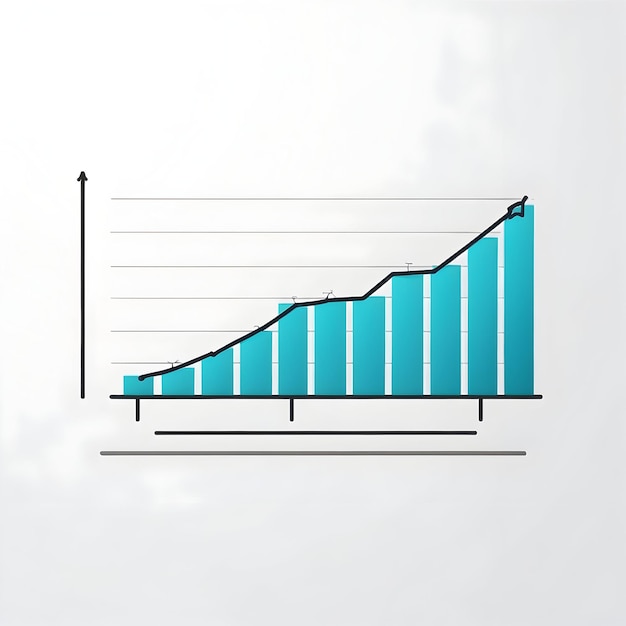 Icona del grafico a barre Grafico aziendale Visualizzazione dei dati Diagramma grafico Grafico a barre statistico Finanziario
