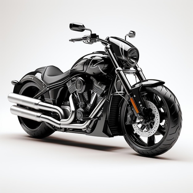 Icona del motociclo isolata illustrazione del rendering 3d