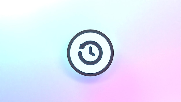Icona del tempo Icona dell'orologio 3d rendering illustrazione