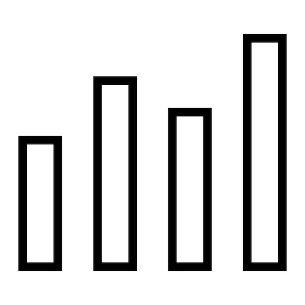 Icona del vettore di valore del grafico a barre