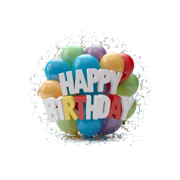 icona di buon compleanno isolata su sfondo bianco