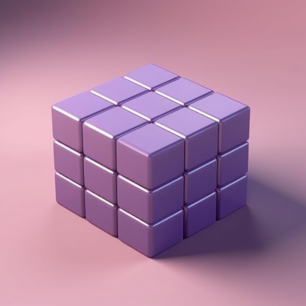 Icona di cubi viola Isometrica di cubi violetti icona per il web design Generata AI
