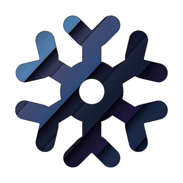 icona di fiocco di neve blu cyan consistenza diagonale scura