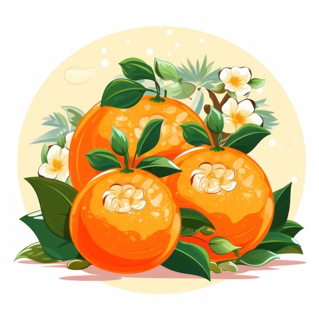 Icona di mandarini e arance