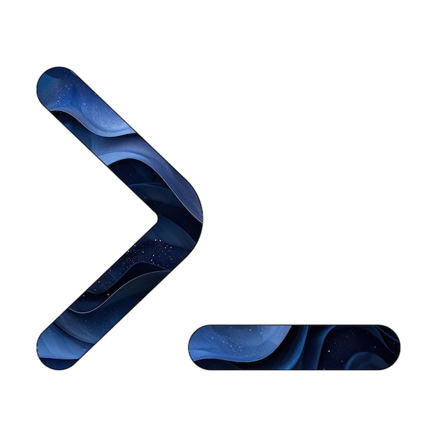 icona di progettazione dello stile di sfondo a gradiente blu del terminale