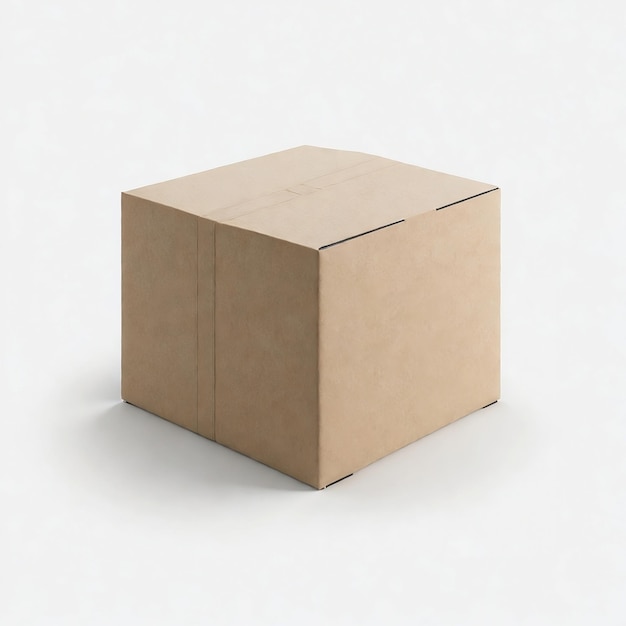 icona di scatola di consegna di pacchi di carta isolata illustrazione di rendering 3D