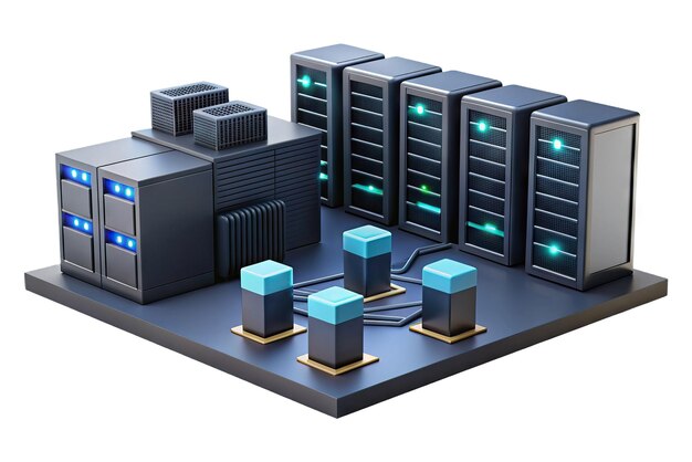 Icona di server e data center moderni