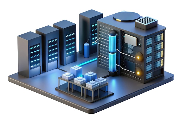 Icona di server e data center moderni