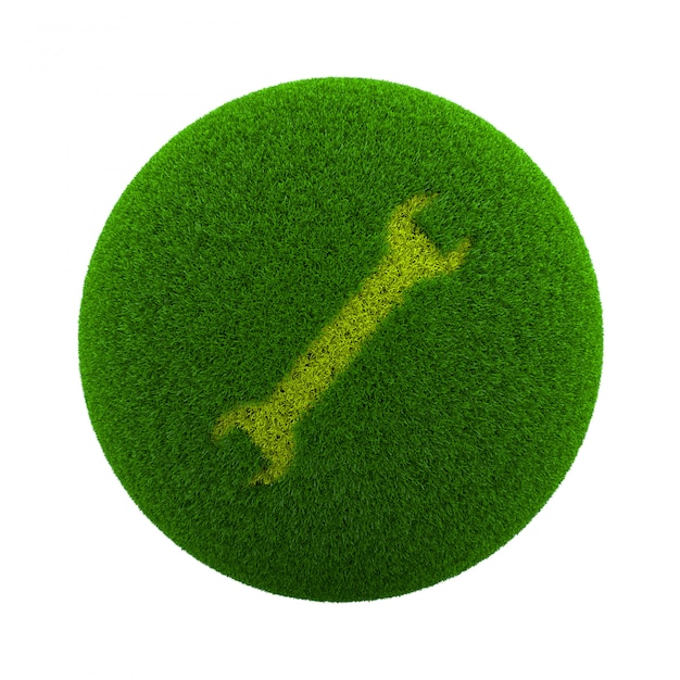 Icona di supporto sfera d'erba