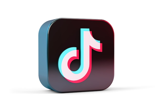 Icona di TikTok isolato da sfondo bianco