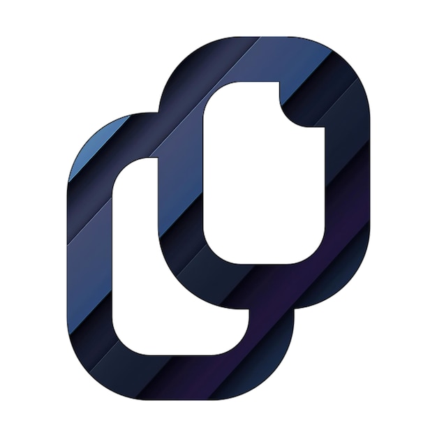 icona duplicata di consistenza diagonale blu ciano scuro