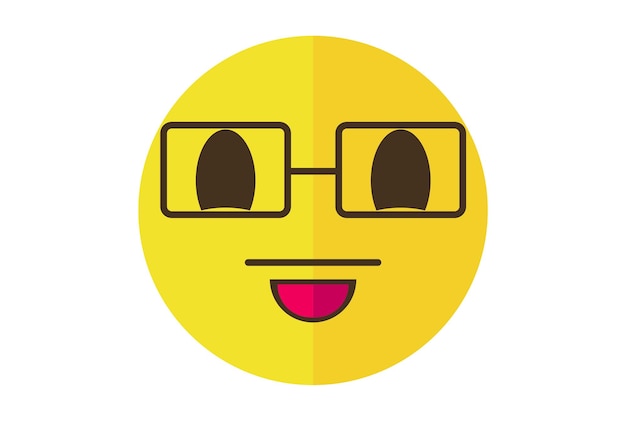 Icona Emote in tinta unita Simbolo Emoji giallo Emoticon sign art