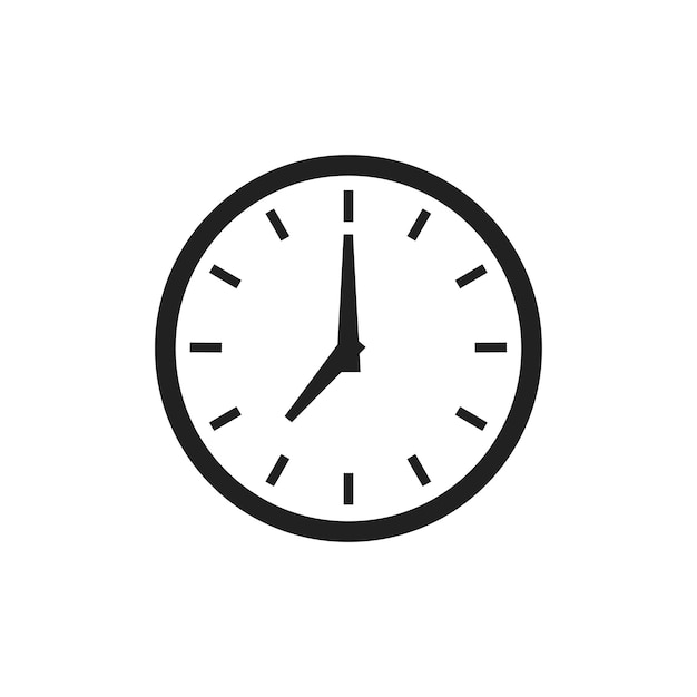 Icona isolata dell'orologio per la progettazione del wab Illustrazione vettoriale