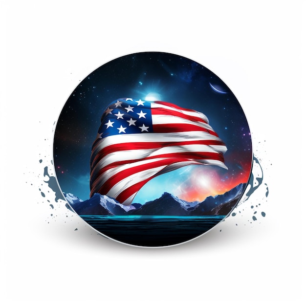 Icona Logo Colori della bandiera USA