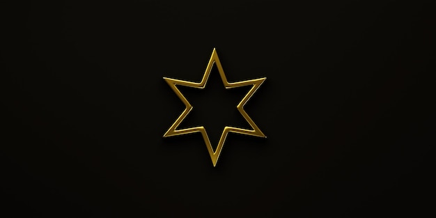 Icona stella d'oro a sei punte che irradia lusso ed eleganza perfetta per design prestigiosi