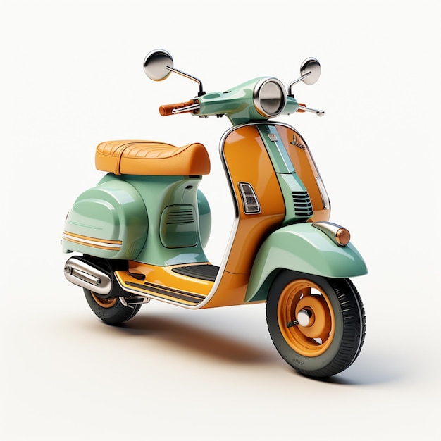 icona vespa isolata illustrazione del rendering 3d