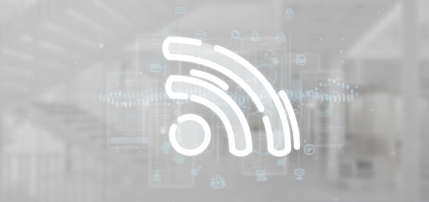 Icona WiFi con dati tutto intorno