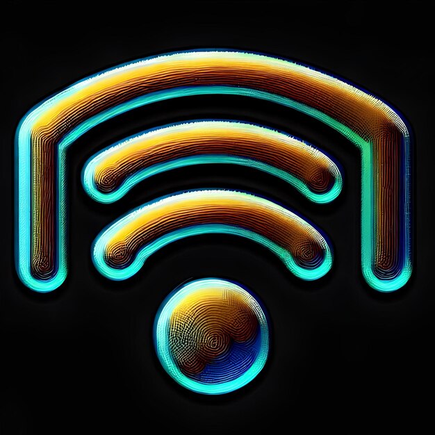 Icona WiFi elegante e colorata per creazioni e disegni