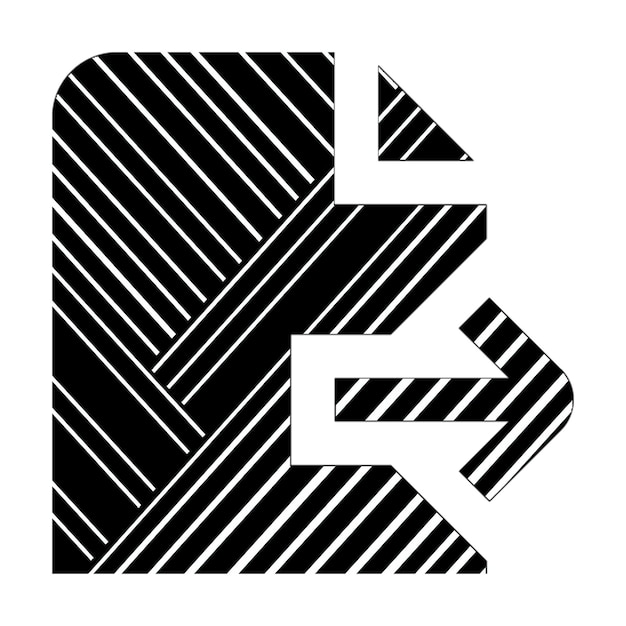 icone di foto icona di esportazione di file linee diagonali bianche e nere