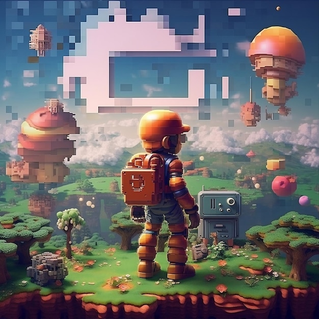 Icone di gioco classiche Pixelated Dreams IA generativa