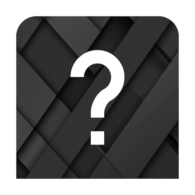 Icone di immagine quadrato di domande Rettangolo nero sfondo