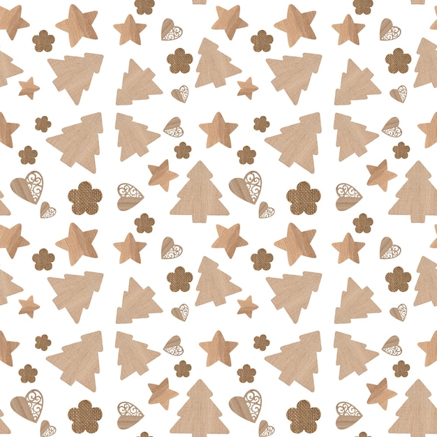 Icone di Natale Seamless pattern Sfondo bianco