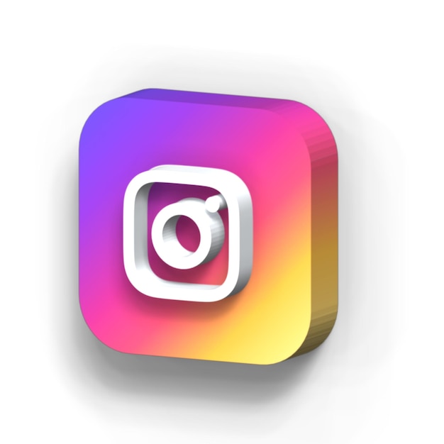 Icone di social media 3D