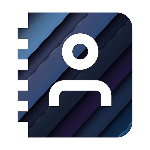 icone fotografiche icona della rubrica blu ciano texture diagonale scura
