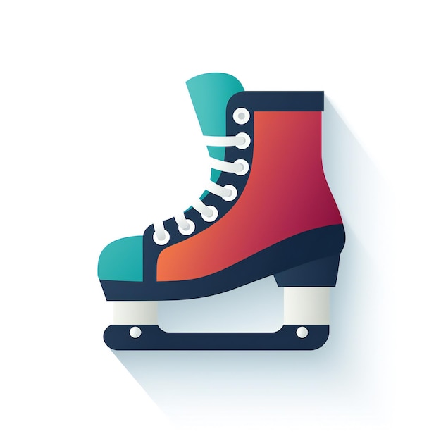 Icone generative AI di una vista dell'attrezzatura per pattinaggio su ghiaccio in primo piano