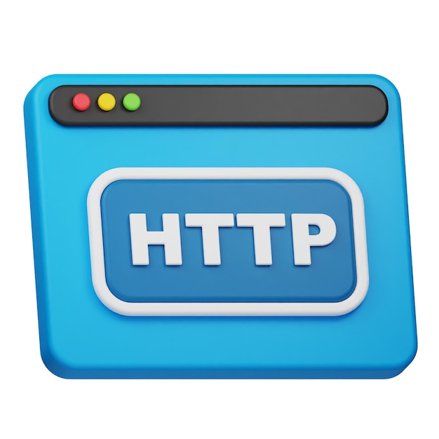 Iconica 3D del sito web http isolata sullo sfondo bianco