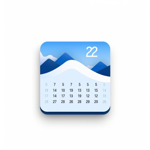 Iconica del calendario compatto Un design minimalista ed elegante