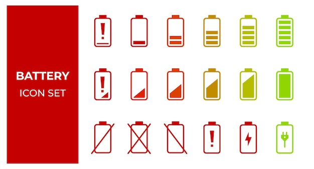Iconica della batteria e dell'energia