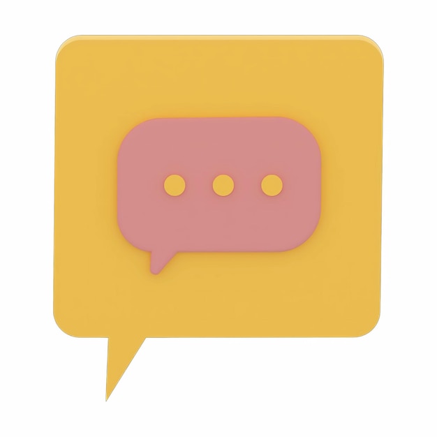 Iconica della bolla di chat 3D