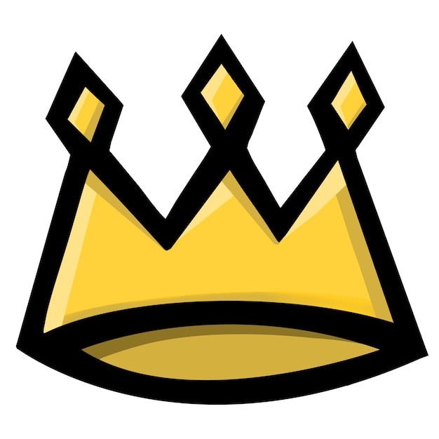 Iconica di corona dorata adesivo png sfondo trasparente