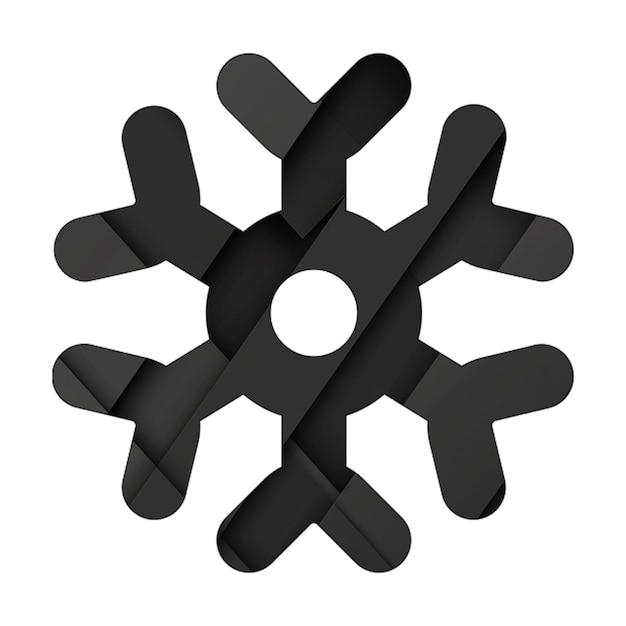 Iconica di immagine fiocco di neve Rettangolo nero sfondo