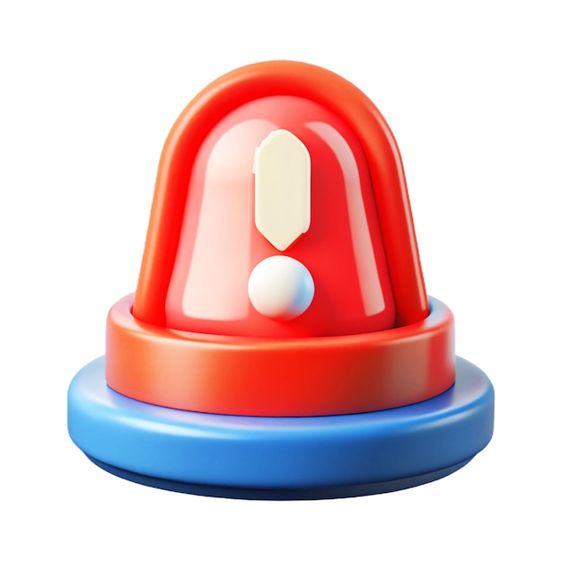 Iconica di notifica di avvertimento 3D