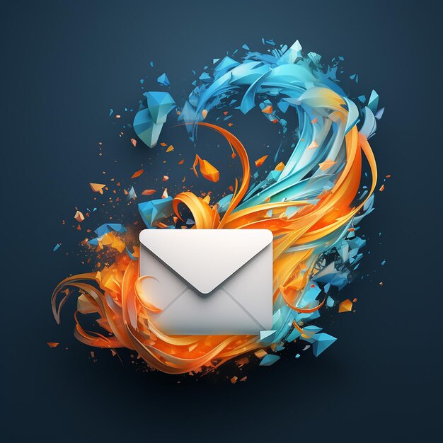 Iconica di rendering 3D per e-mail