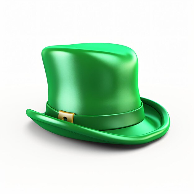 Iconica rendering 3D del cappello del leprechaun del giorno di San Patrizio generata dall'AI