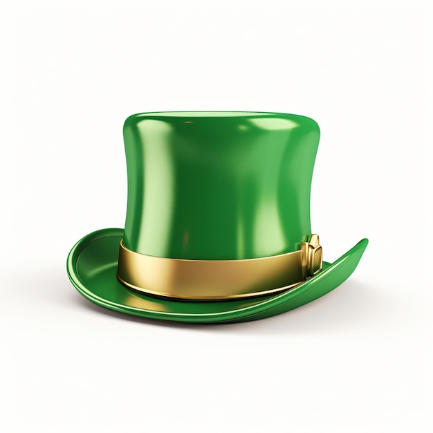 Iconica rendering 3D del cappello del leprechaun del giorno di San Patrizio generata dall'AI