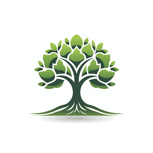 Iconica unica del logo dell'albero