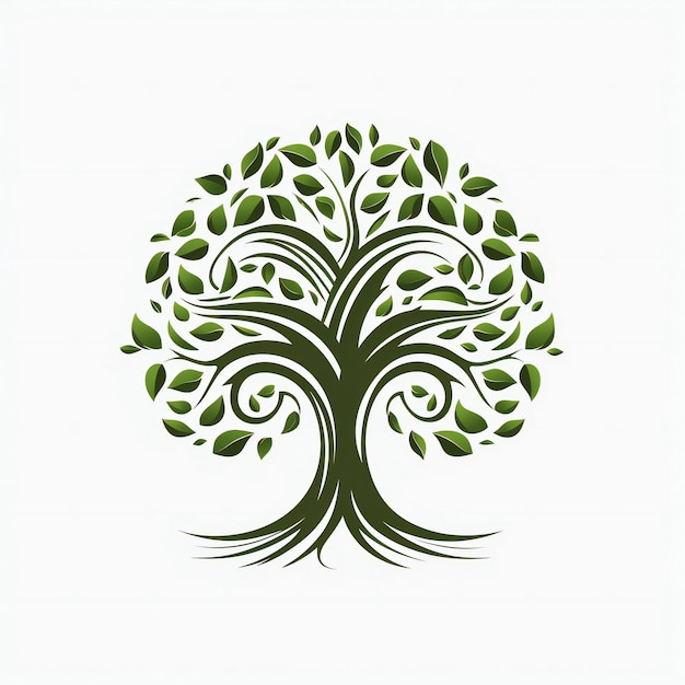 Iconica unica del logo dell'albero