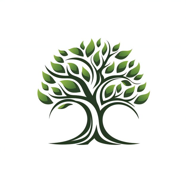 Iconica unica del logo dell'albero