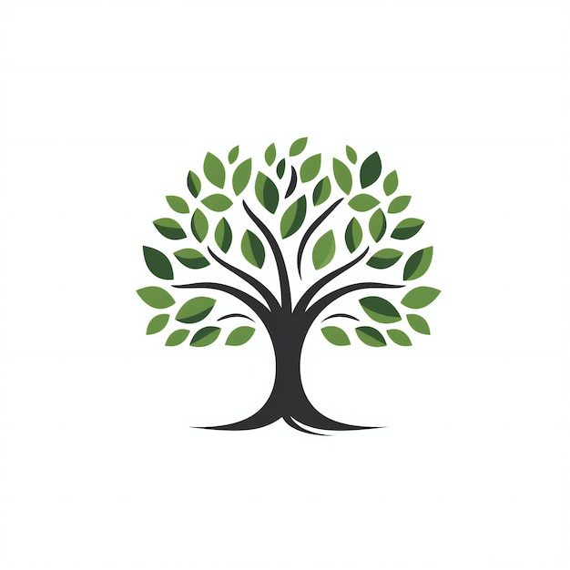 Iconica unica del logo dell'albero