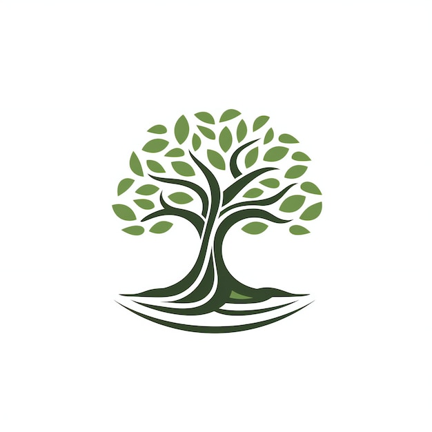 Iconica unica del logo dell'albero