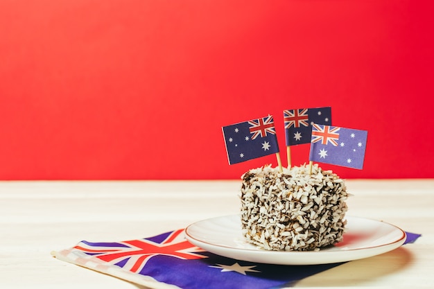 Iconico cibo tradizionale australiano per feste Lamington torte