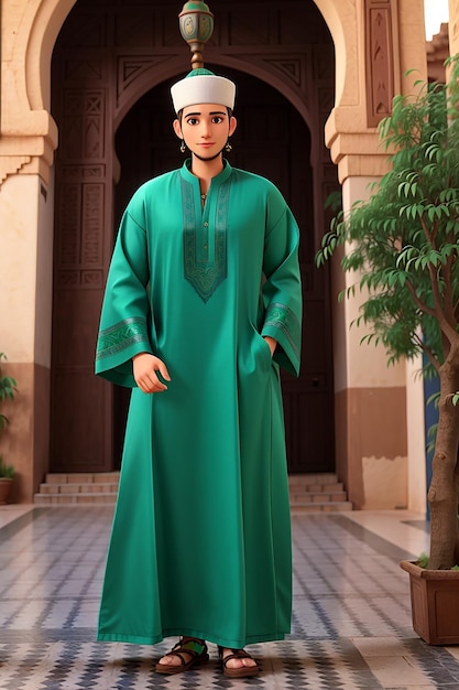 Iconico Djellaba marocchino abbigliamento tradizionale maschile senza tempo