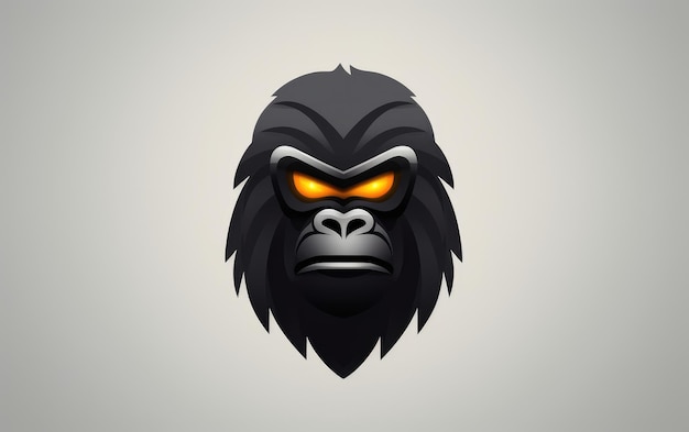 Iconografia minimalista del gorilla 3D