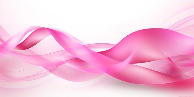 Idea del cancro al seno con il simbolo del cancro del nastro rosa su bianco Ai generativo